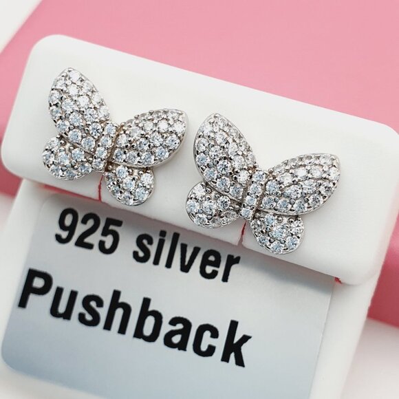 925 Sterling Silver Cubic Zirconia Earrings, U19254524 - Picture 4 of 10